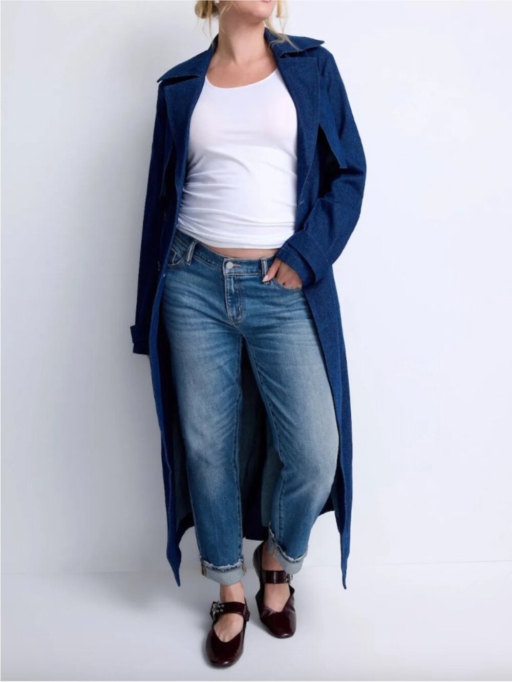 Hatch Boyfriend Jeans in Light Blue Wash